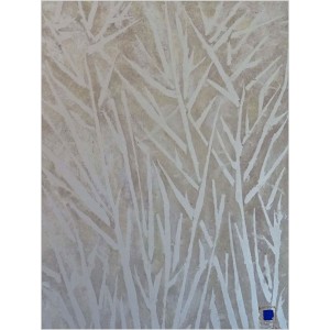 Motus blanc
Dim. : 60 x 80 cm
Mat. : acrylique nacrée, sable, savonné