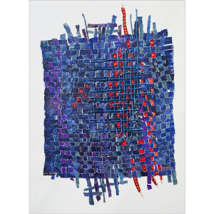 Kimono 
Dim. : 65 x 85 cm
Mat. : papiers, acrylique, corde