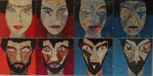 Exposition sur le thème "Féminicide"
(8 toiles 50 x 50, acrylique et sable)