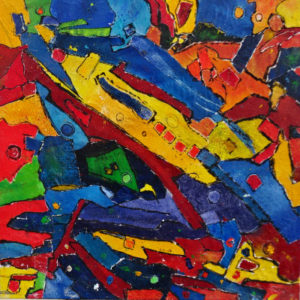 papiers, acrylique, sable