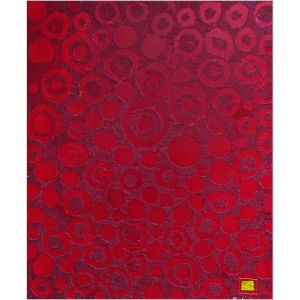 Motus rouge
Dim. : 55 x 65 cm
Mat. : sable, pigments, acrylique