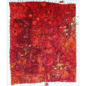 Planètes telluriques rouges
Dim. : 50 x 70 cm
Mat. : sable, pigments, encre de Chine